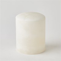 Alabaster Canister, White