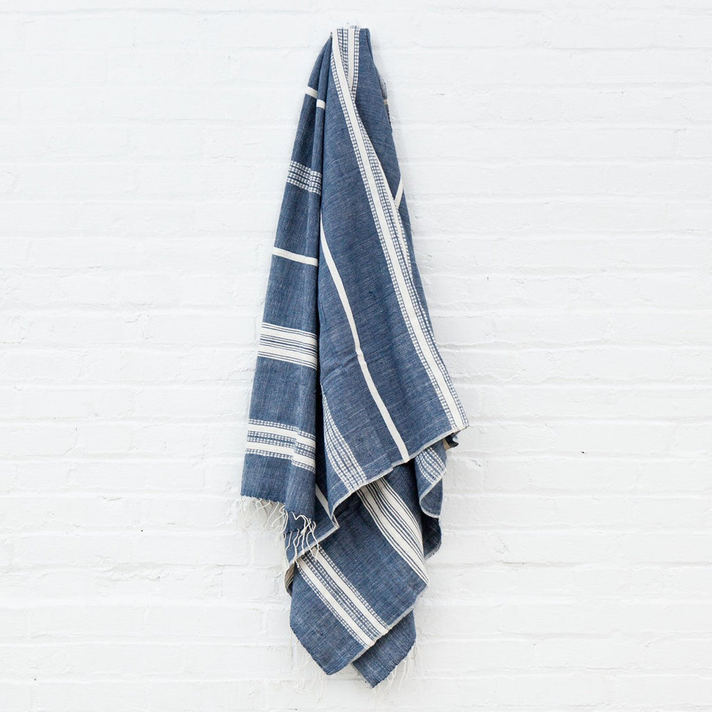 Aden Stripes Bath Towel Natural Stripe
